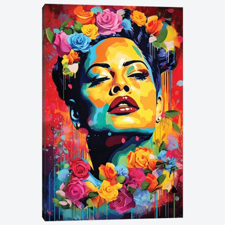 Billie Holiday - Summertime Canvas Print #RCM308} by Rockchromatic Canvas Art Print