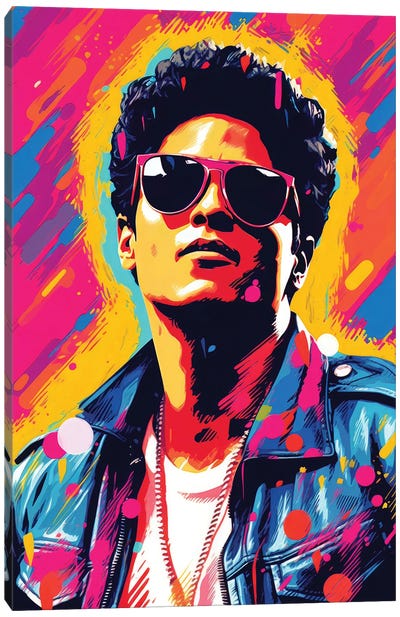 Bruno Mars - Uptown Funk Canvas Art Print - Limited Edition Musicians Art
