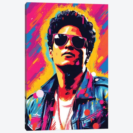 Bruno Mars - Uptown Funk Canvas Print #RCM309} by Rockchromatic Canvas Print