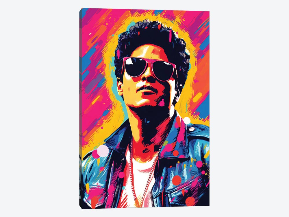 Bruno Mars - Uptown Funk by Rockchromatic 1-piece Canvas Wall Art
