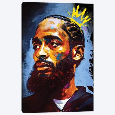 Nipsey Hussle - Racks In The Middle Canvas Print #RCM310} by Rockchromatic Canvas Art