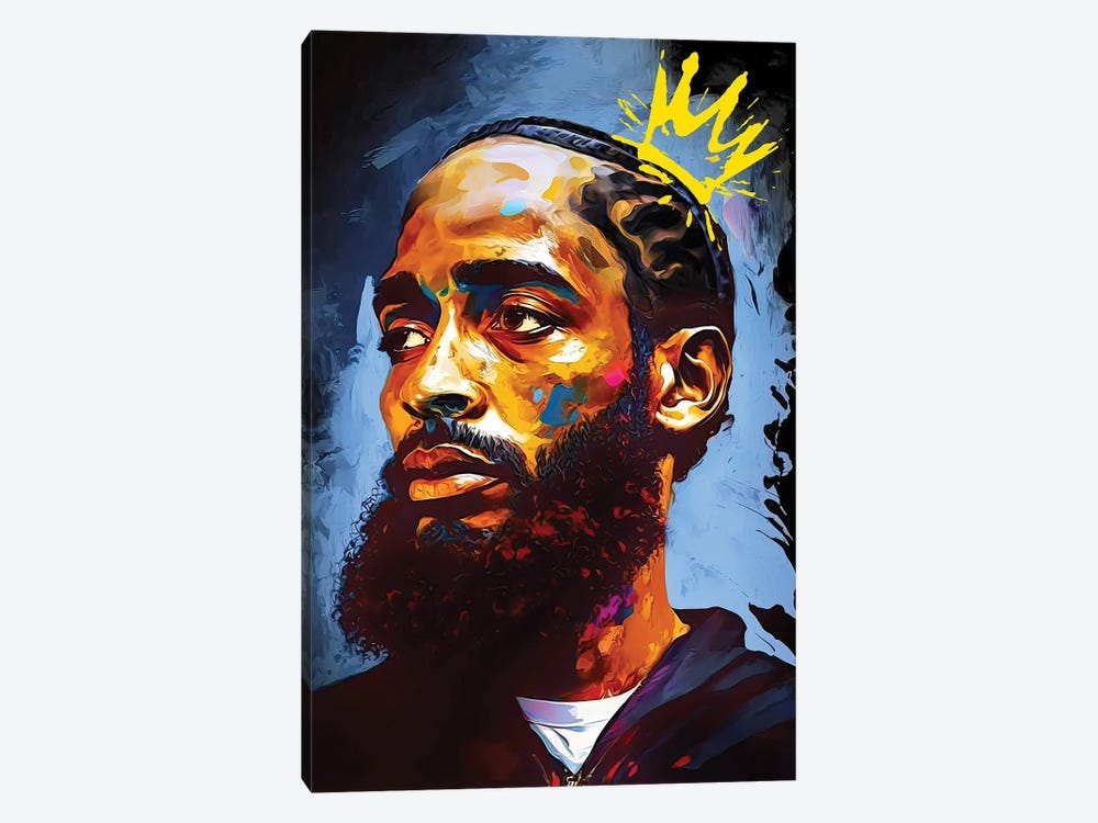 Nipsey Hussle - Racks In The Middle by Rockchromatic 1-piece Canvas Art