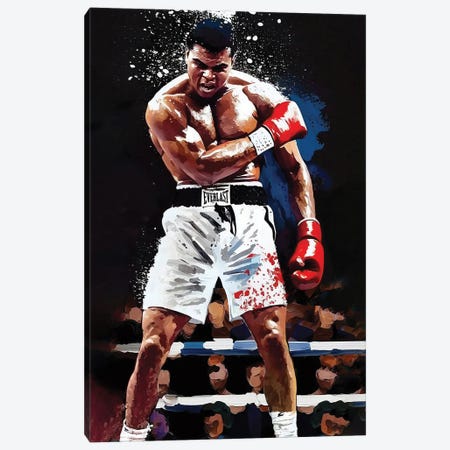 Muhammad Ali - Sting Like A Bee Canvas Print #RCM311} by Rockchromatic Canvas Wall Art