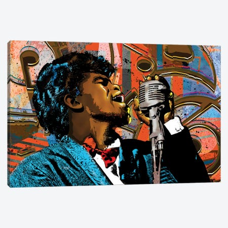 James Brown - Get Up Offa That Thing Canvas Print #RCM313} by Rockchromatic Canvas Art
