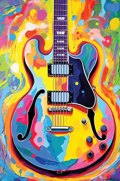 Gibson Epiphone Semi-Hollowbody Guitar by Rockchromatic canvas print