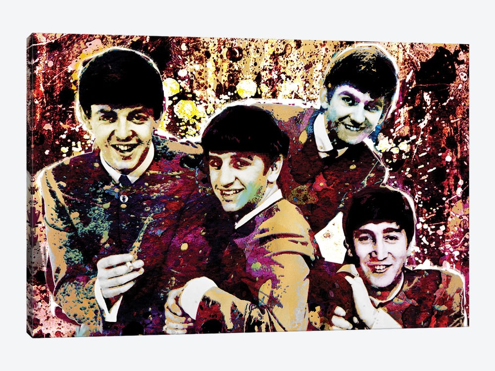 The Beatles "Hard Days Night" by Rockchromatic 1-piece Canvas Art Print