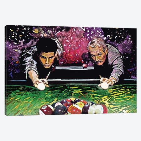 The Color Of Money - Tom Cruise & Paul Newman "Nine Ball" Canvas Print #RCM90} by Rockchromatic Canvas Print
