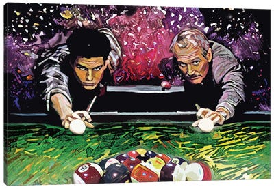 The Color Of Money - Tom Cruise & Paul Newman "Nine Ball" Canvas Art Print - Pool & Billiards