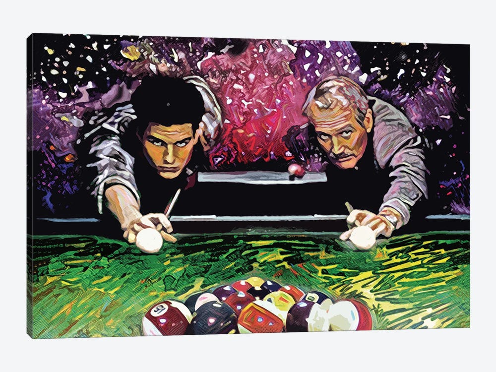 The Color Of Money - Tom Cruise & Paul Newman "Nine Ball" by Rockchromatic 1-piece Canvas Print