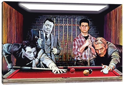 The Color Of Money - Tom Cruise & Paul Newman "Fast Eddie" Canvas Art Print - Mixed Media Art