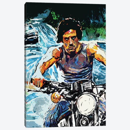 Rambo - Sylvester Stallone "First Blood" Canvas Print #RCM92} by Rockchromatic Canvas Art Print