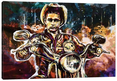 James Dean "Rebel Without A Cause" Canvas Art Print - Golden Age of Hollywood Art