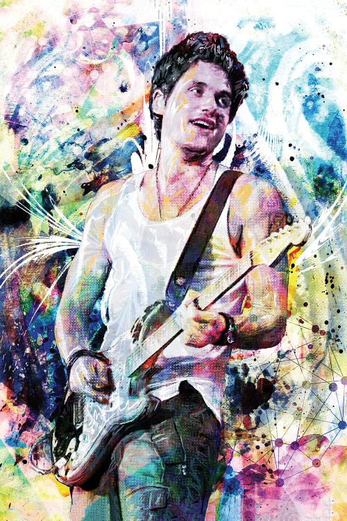 John Mayer "Gravity" by Rockchromatic wall art