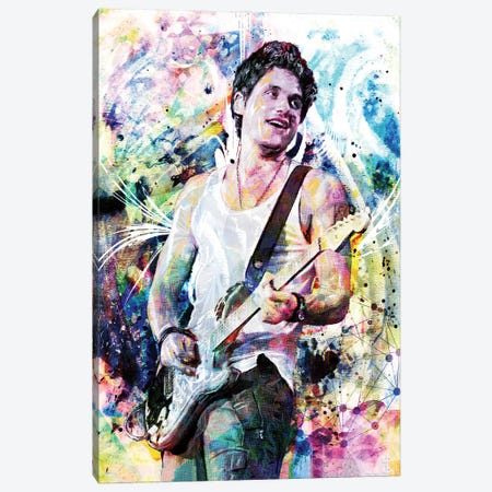 John Mayer "Gravity" Canvas Print #RCM95} by Rockchromatic Canvas Wall Art