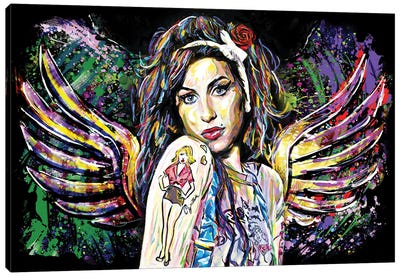 Amy Winehouse "Will You Still Love Me Tomorrow" Canvas Art Print - R&B & Soul Music Art