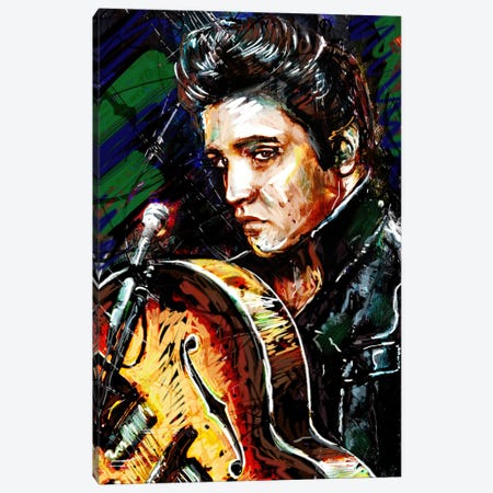 Elvis Presley "Hound Dog" Canvas Print #RCM98} by Rockchromatic Canvas Print
