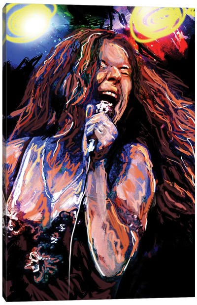 Janis Joplin "Piece Of My Heart" Canvas Art Print - Rock-n-Roll Art