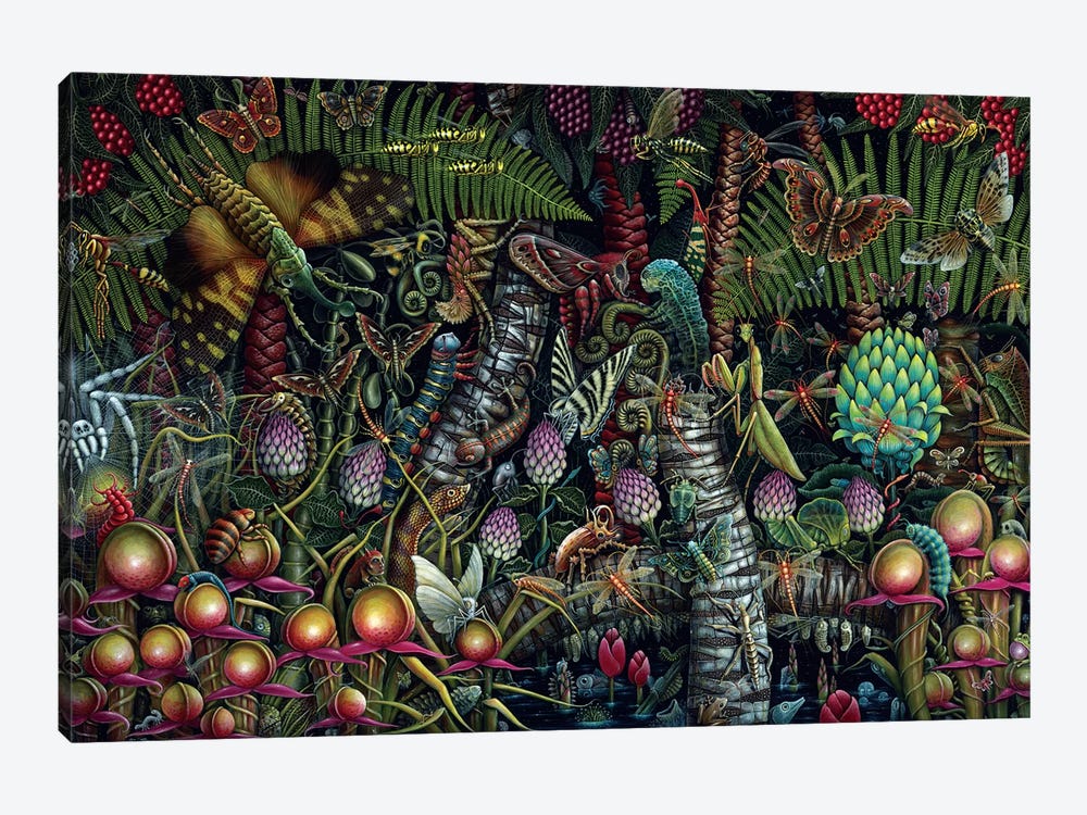 Microcosmic Garden by R.S. Connett 1-piece Canvas Art Print