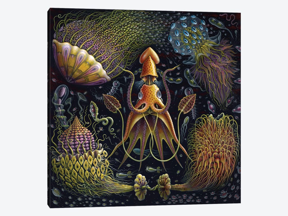 Sea Flowers by R.S. Connett 1-piece Canvas Art Print