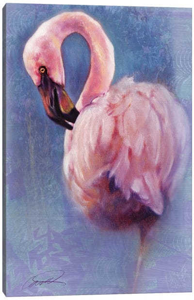 Pretty In Pink (Flamingo) Canvas Art Print