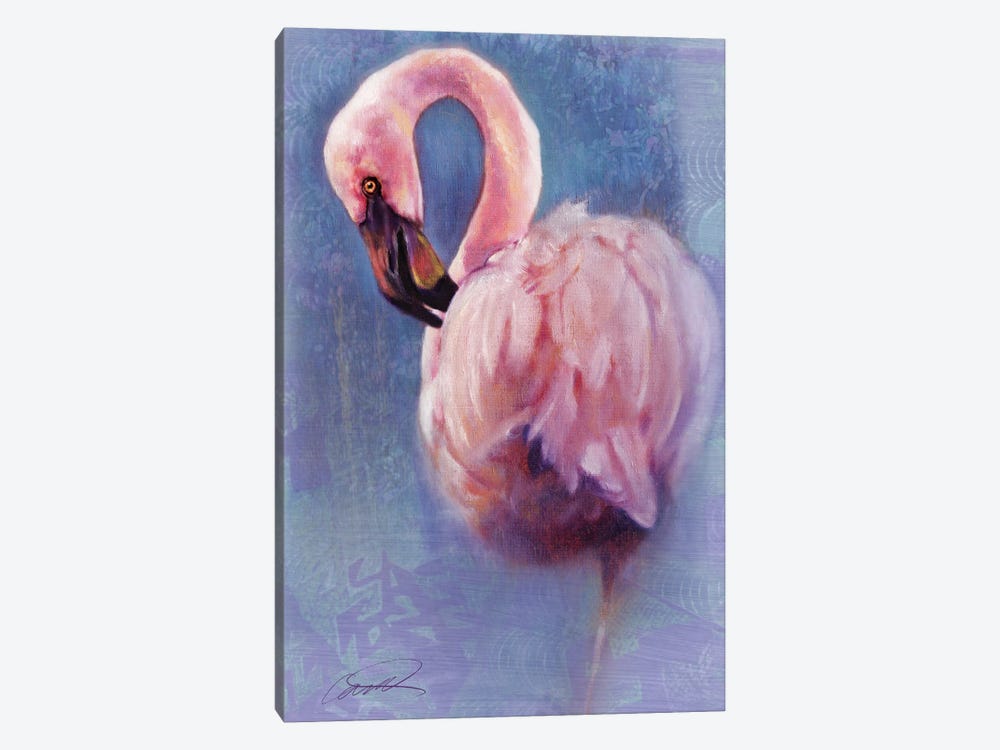 Pretty In Pink (Flamingo) by Robert Campbell 1-piece Canvas Print