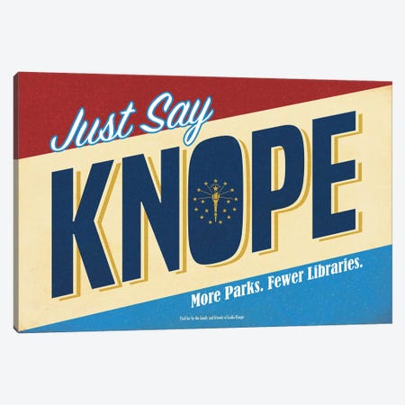 Knope Campaign Poster Canvas Print #RCS13} by Ross Coskrey Art Print