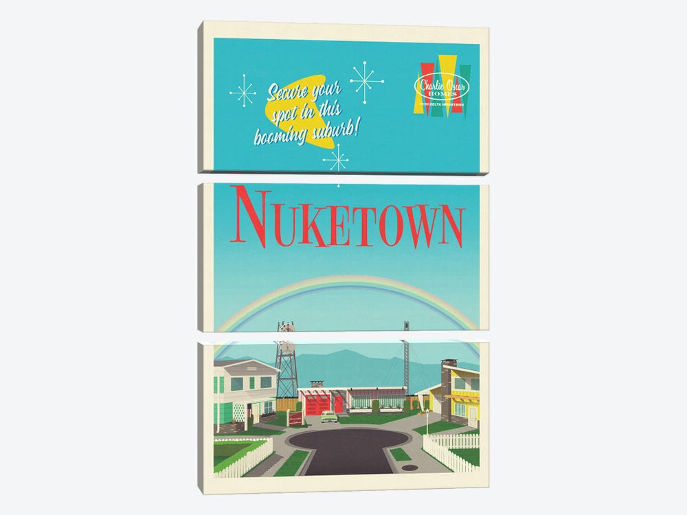 Nuketown by Ross Coskrey 3-piece Canvas Wall Art