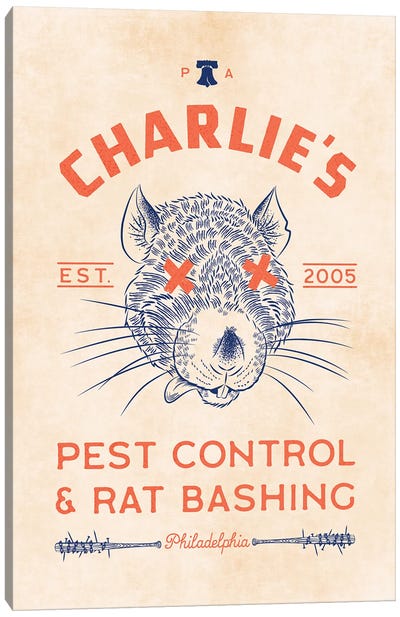 Charlie's Pest Control Canvas Art Print - Ross Coskrey