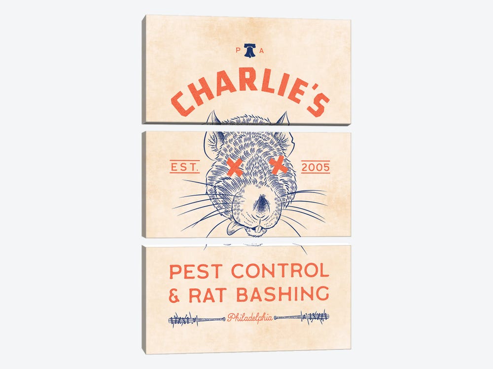 Charlie's Pest Control by Ross Coskrey 3-piece Canvas Wall Art