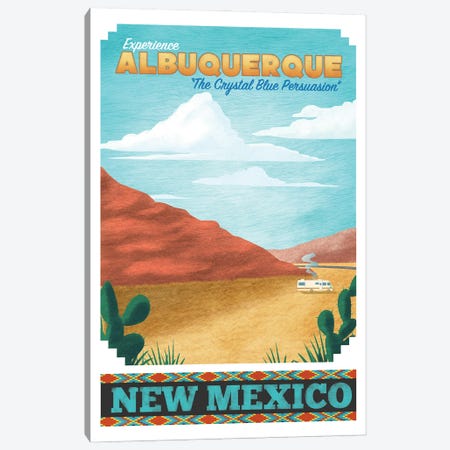 Albuquerque Travel Poster Canvas Print #RCS7} by Ross Coskrey Canvas Print