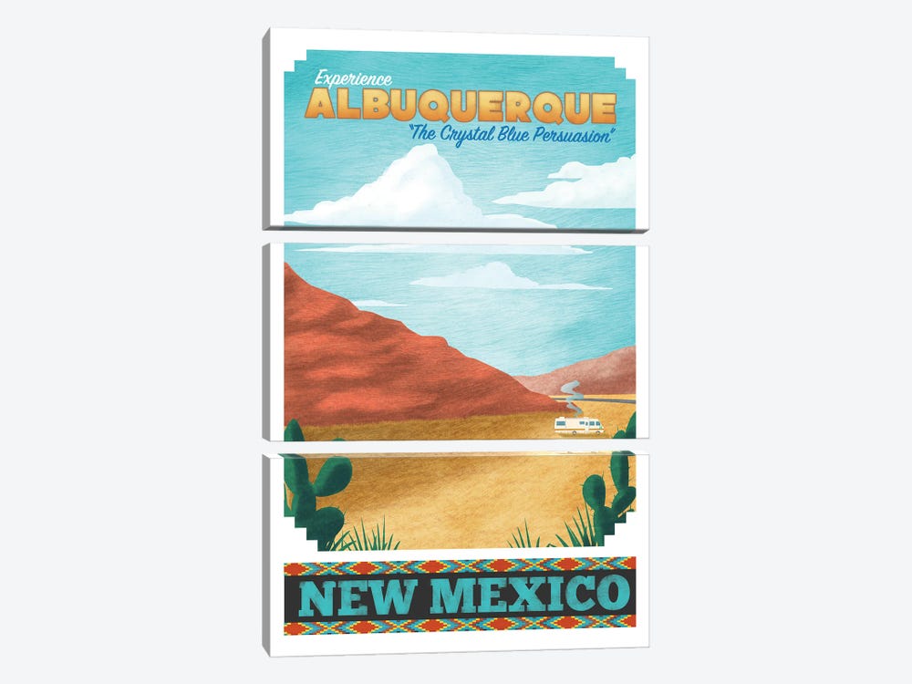 Albuquerque Travel Poster by Ross Coskrey 3-piece Art Print