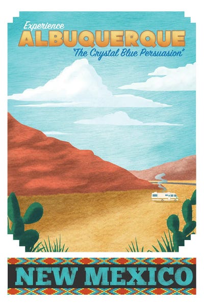 Television: Albuquerque Travel Poster by Ross Coskrey