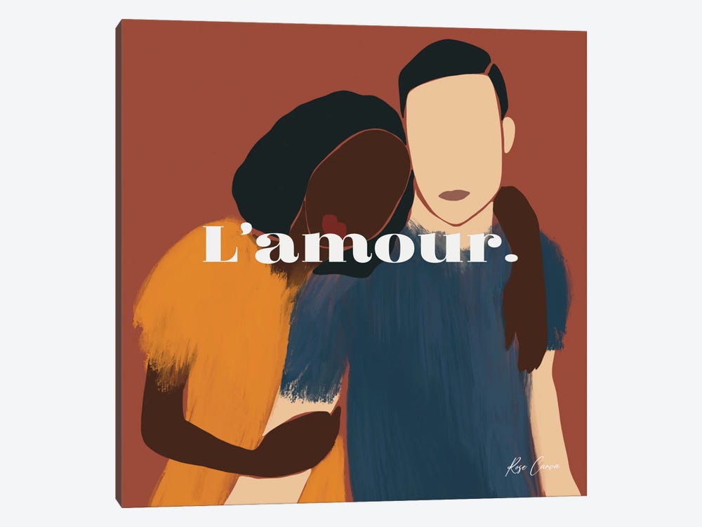 L'Amour by Rose Canva 1-piece Canvas Artwork