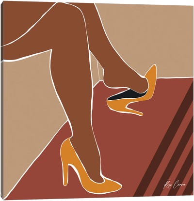 Yellow Heels Canvas Art Print - Rose Canva