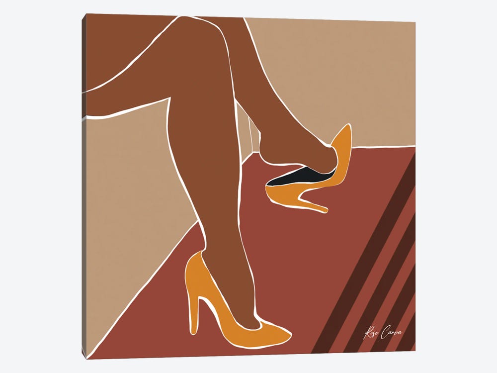 Yellow Heels by Rose Canva 1-piece Canvas Artwork