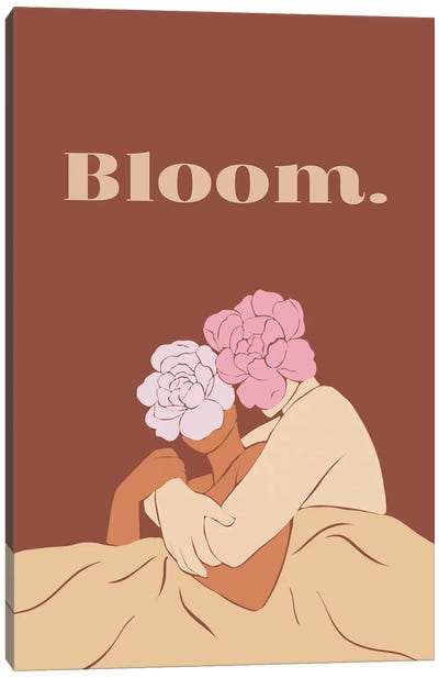 Bloomin Love Canvas Art Print - Rose Canva