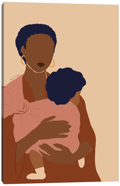 Motherhood II Canvas Art Print - Rose Canva