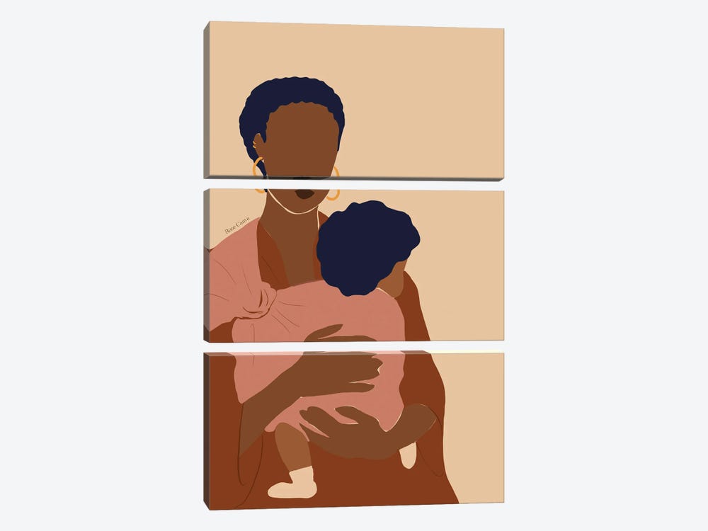 Motherhood II by Rose Canva 3-piece Canvas Wall Art