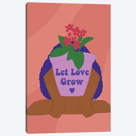 Let Love Grow Canvas Print #RCV3} by Rose Canva Art Print