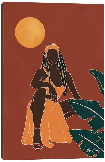 Imani Canvas Art Print - Rose Canva