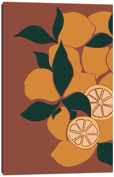 Citrus Canvas Art Print - Rose Canva