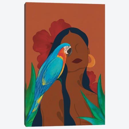 Woman With Perrot Canvas Print #RCV61} by Rose Canva Art Print