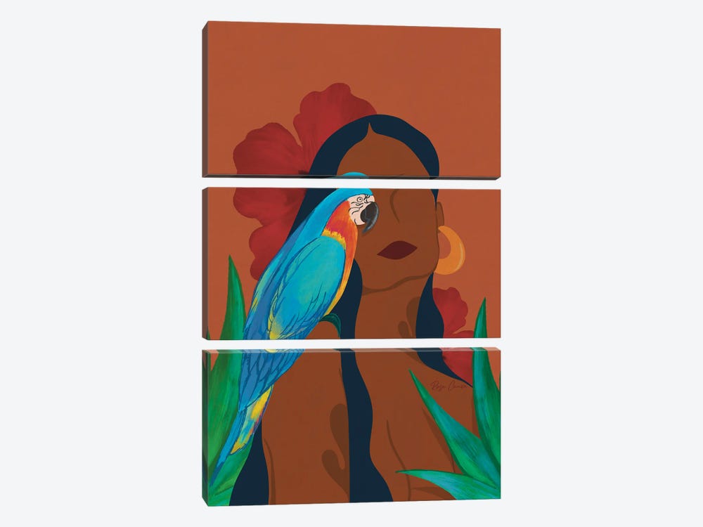 Woman With Perrot by Rose Canva 3-piece Canvas Print