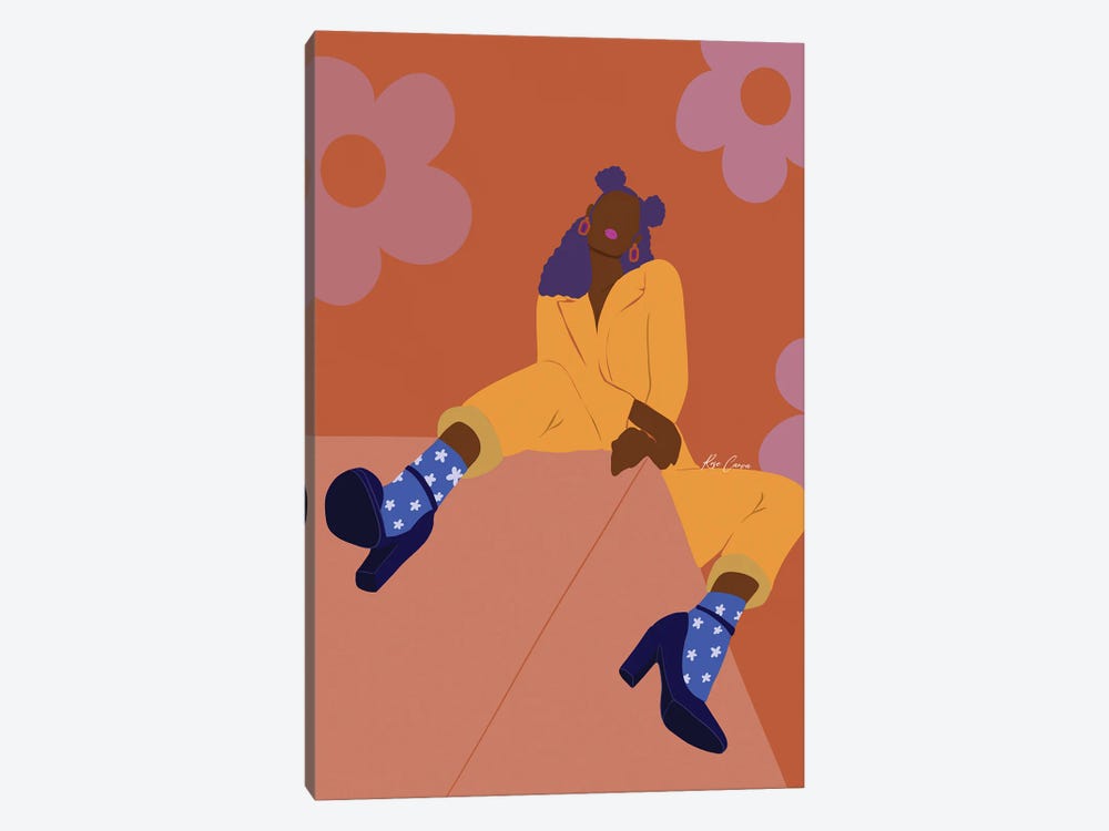 The Flower Socks by Rose Canva 1-piece Art Print