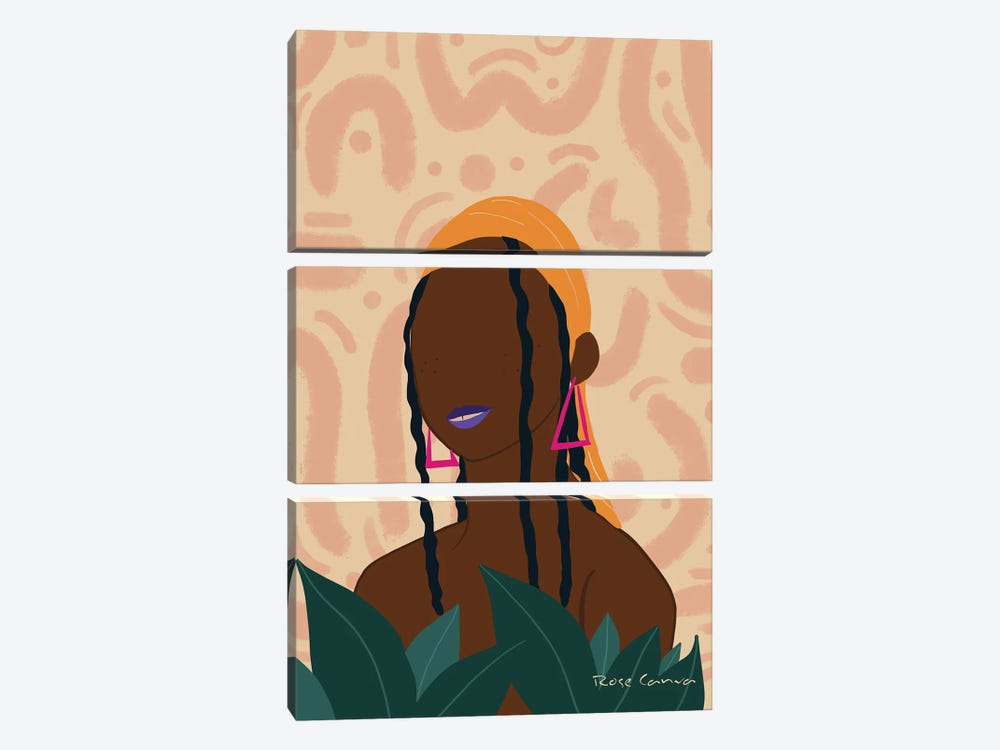 Pretty Girls Wears Durag by Rose Canva 3-piece Canvas Print
