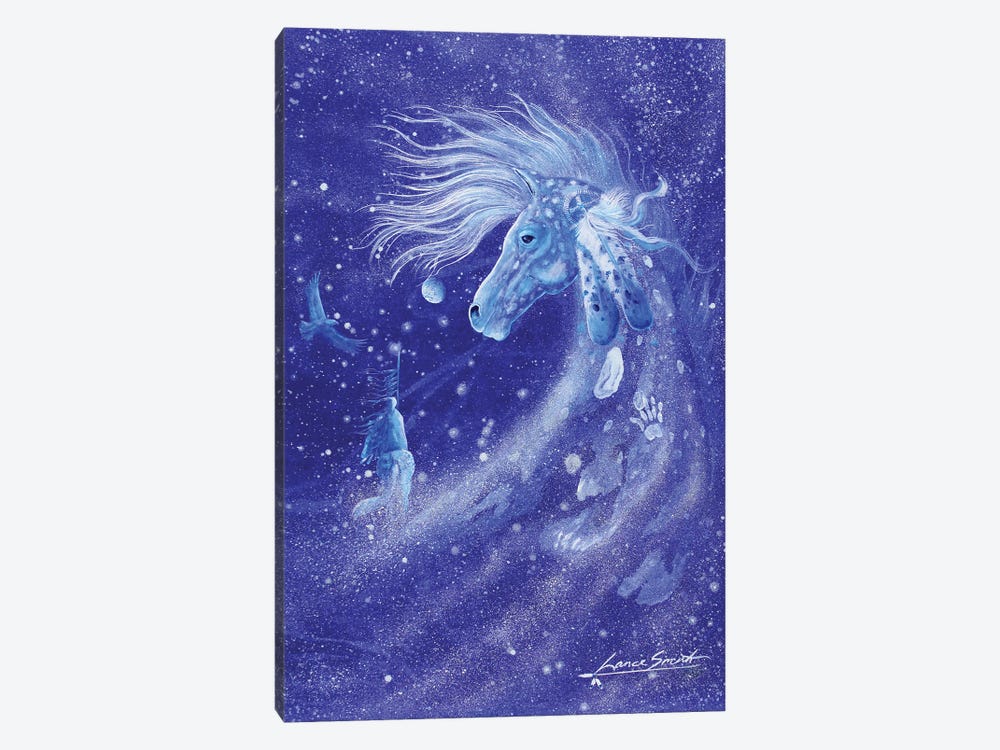 Blue Spirit Horse by Red Bird Smith Art 1-piece Art Print