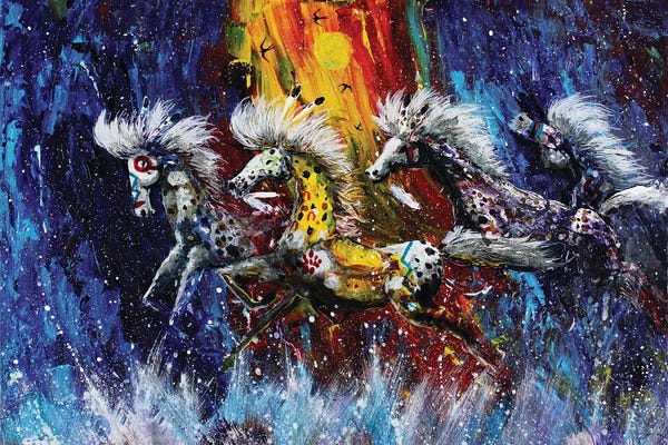 The New West Movement: Rain In The Face by Red Bird Smith Art