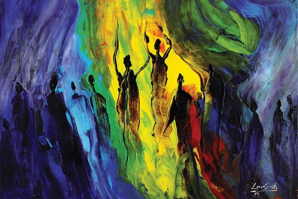 Colorful Abstracts: Introspection by Red Bird Smith Art