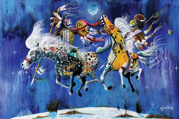 Horseback: Winter Solstice by Red Bird Smith Art
