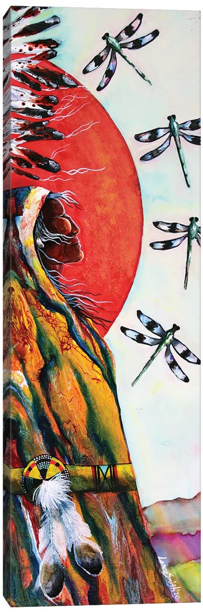 Twin Dragon II Canvas Art Print - Dragonfly Art